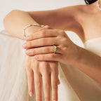 Blush Heart Rose Quartz Open Ring
