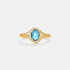 Blue Topaz Open Ring