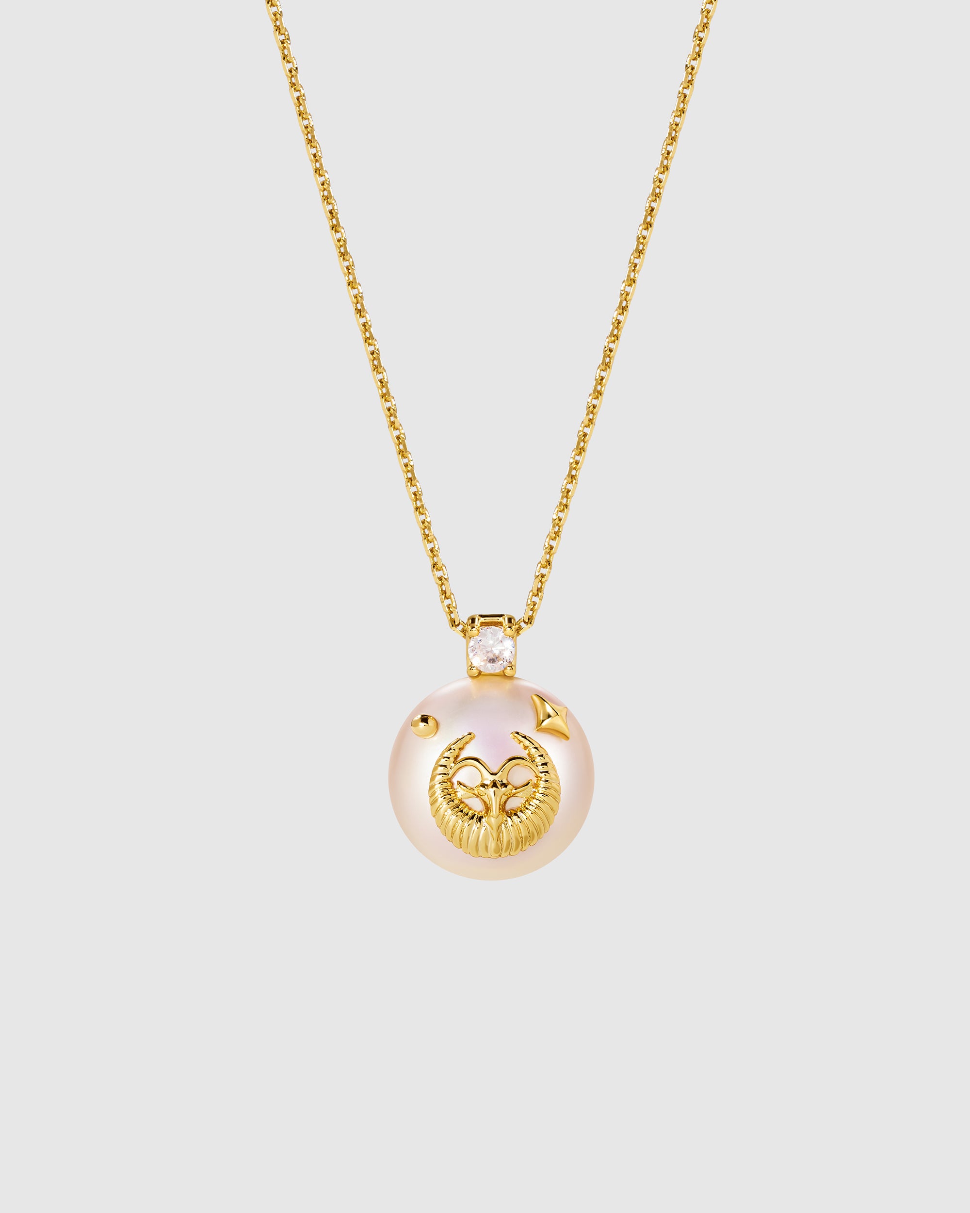 Zodiac Pendant Pearl Necklace