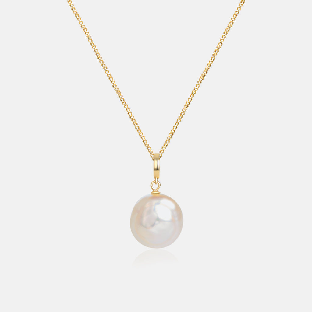 Button Pearl Necklace
