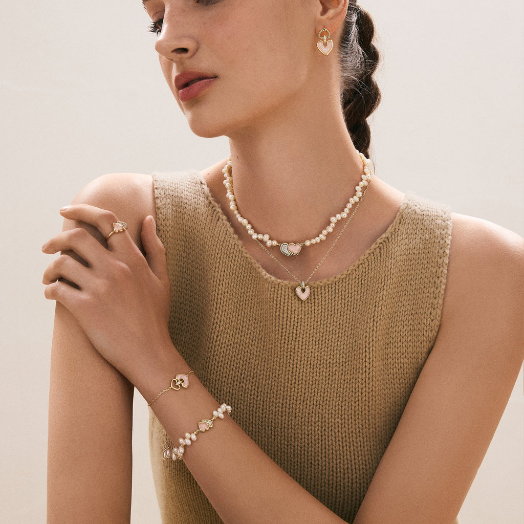 Be Love Pink Heart Necklace