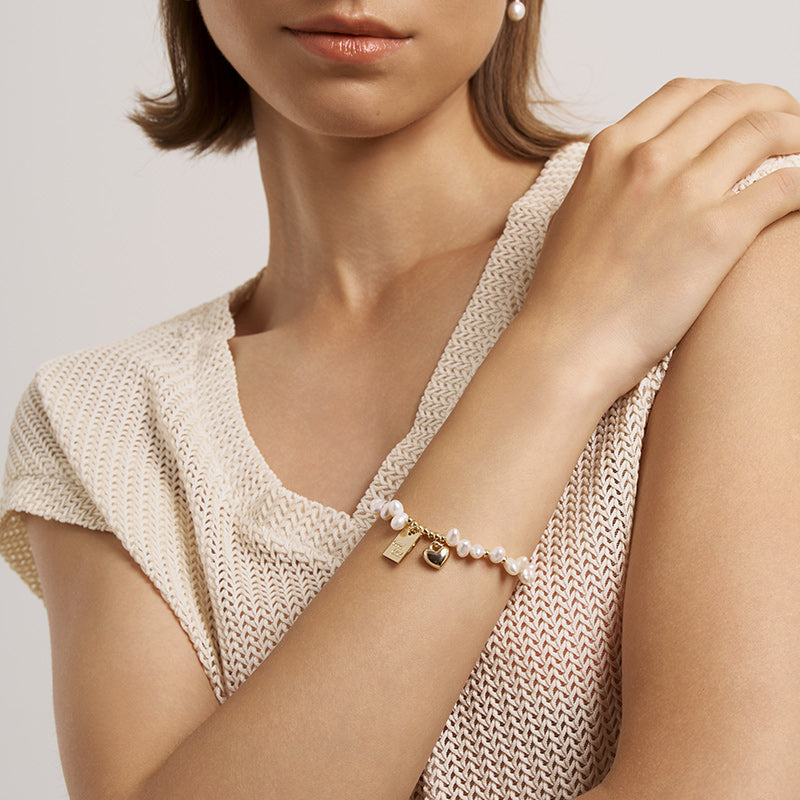 Lucky & Love Pearl Bracelet