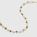 Tiger's Eye Beaded Pearl Necklace