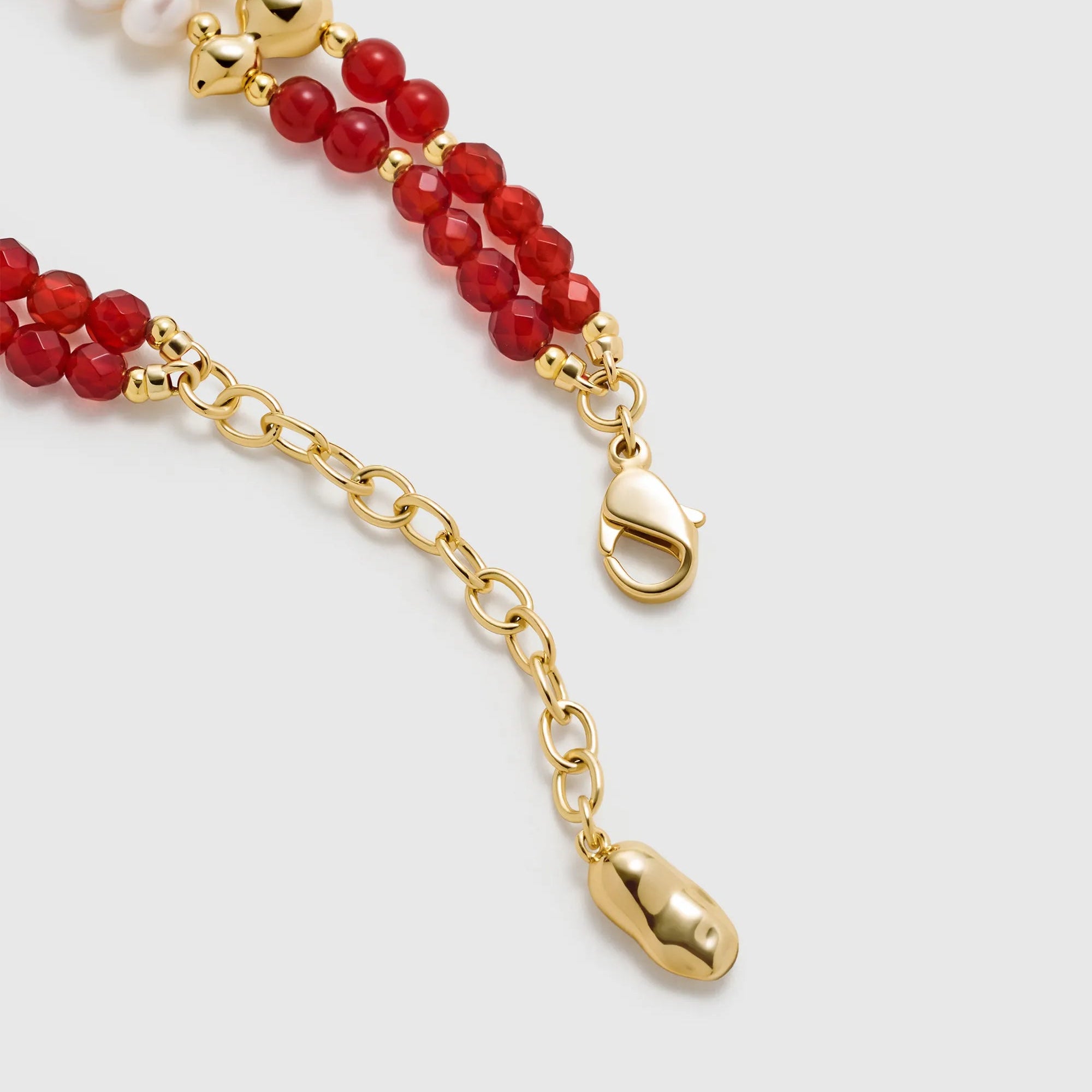 Wulu Red Agate Beaded Bracelet