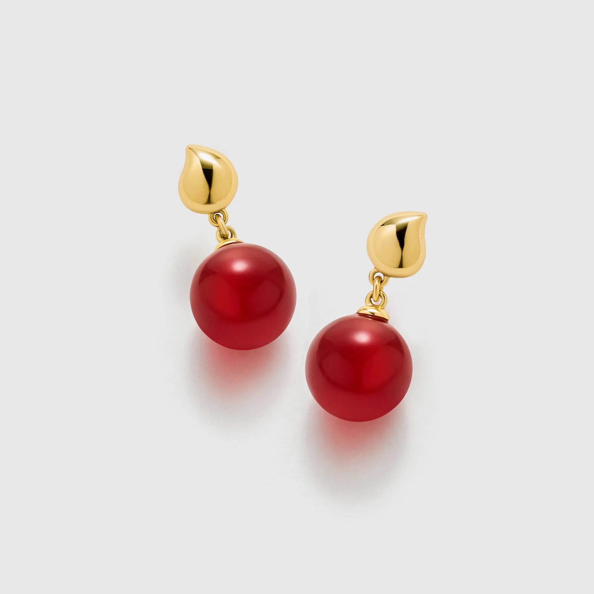 Wulu Red Agate Drop Earrings