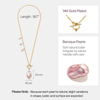 Breaking Dawn Purple Baroque Pearl Necklace