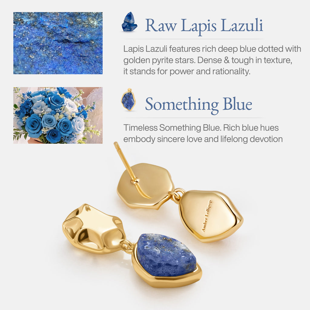 Raw Lapis Lazuli Earrings