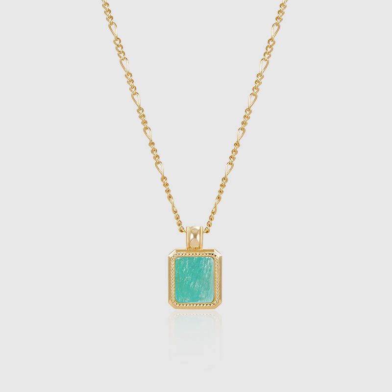 Oil Frame Gemstone Necklace