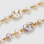 Lavender Baroque Pearl Bee Bracelet