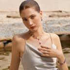 Raw Amethyst Pearl Necklace