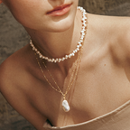 Custom Baroque Pearl Pendant Necklace