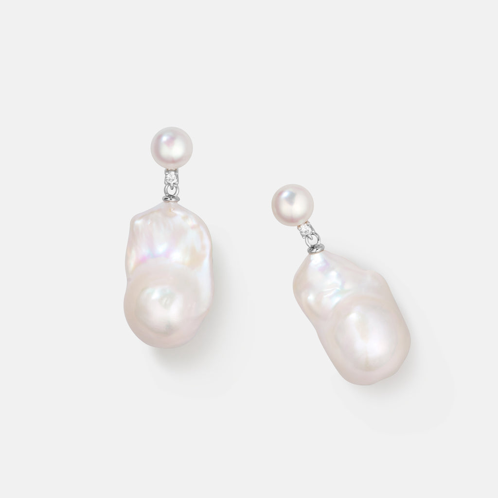 Lotus Baroque Pearl Earrings