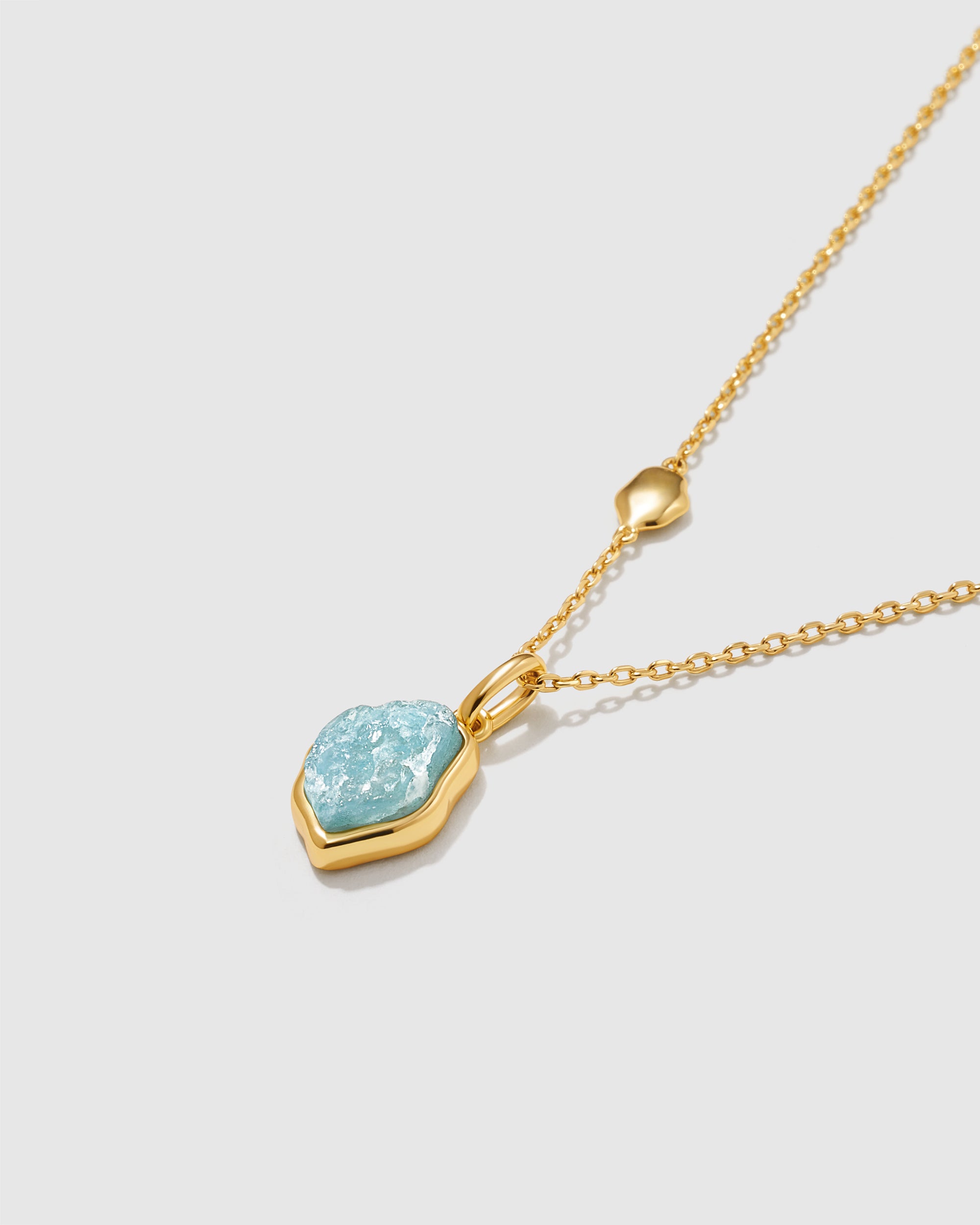 Raw Aquamarine Necklace