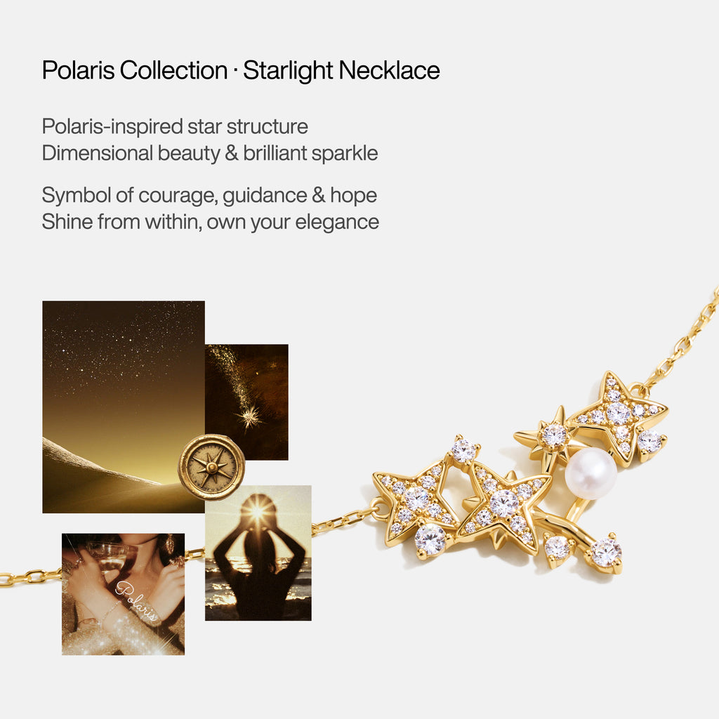 Celestial Triple Star Necklacec