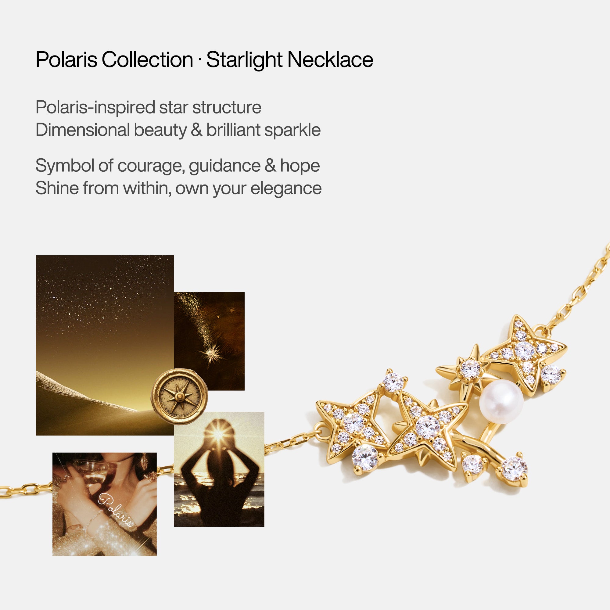 Celestial Triple Star Necklacec