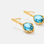 Blue Topaz Drop Earrings