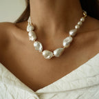 Sea Foam Baroque Pearl Necklace
