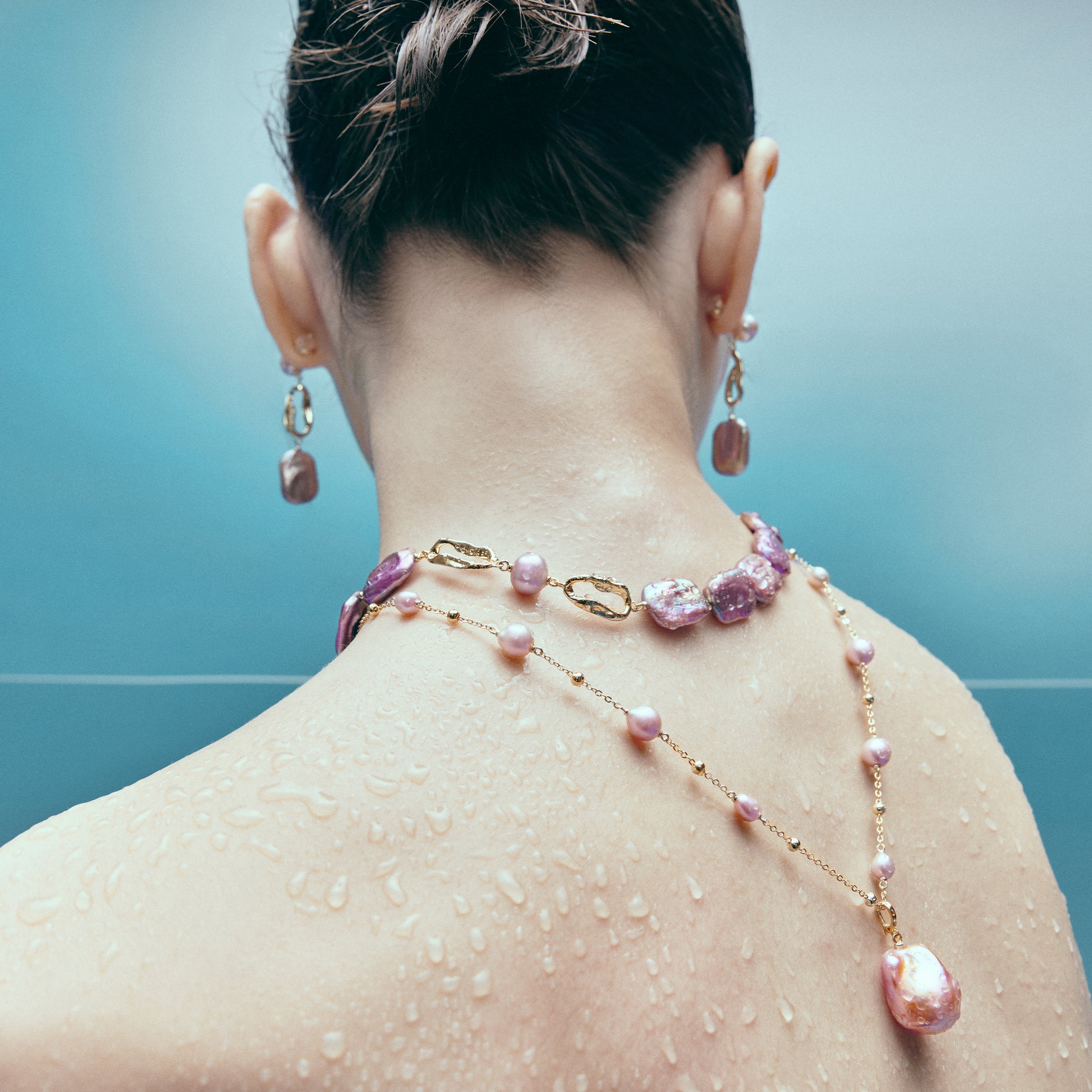Sea Treasure Baroque Pearl Collar Necklace