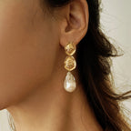 Desolate Realm Baroque Pearl   Earrings