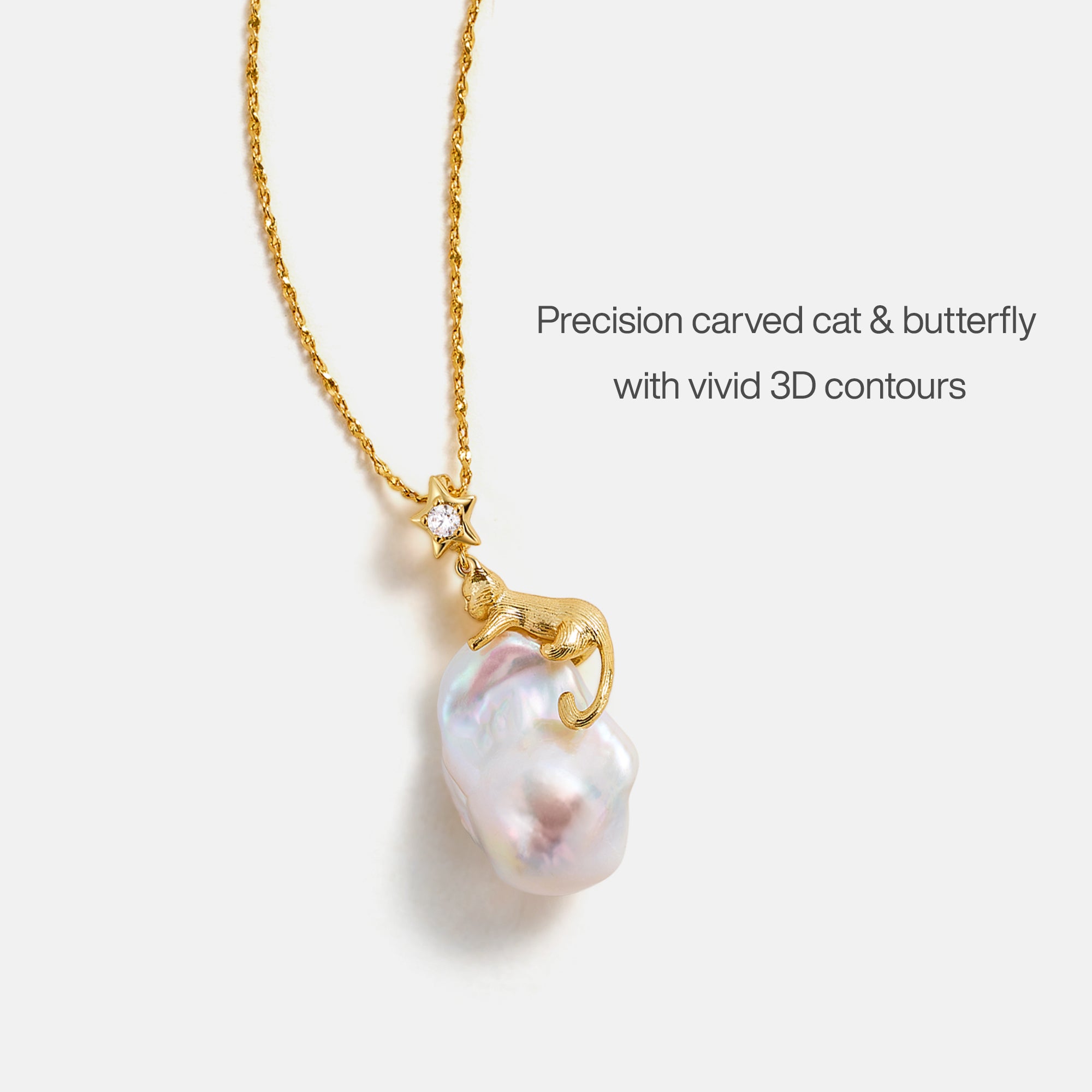 Cat Baroque Pearl Necklace