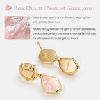 Raw Rose Quartz Earrings