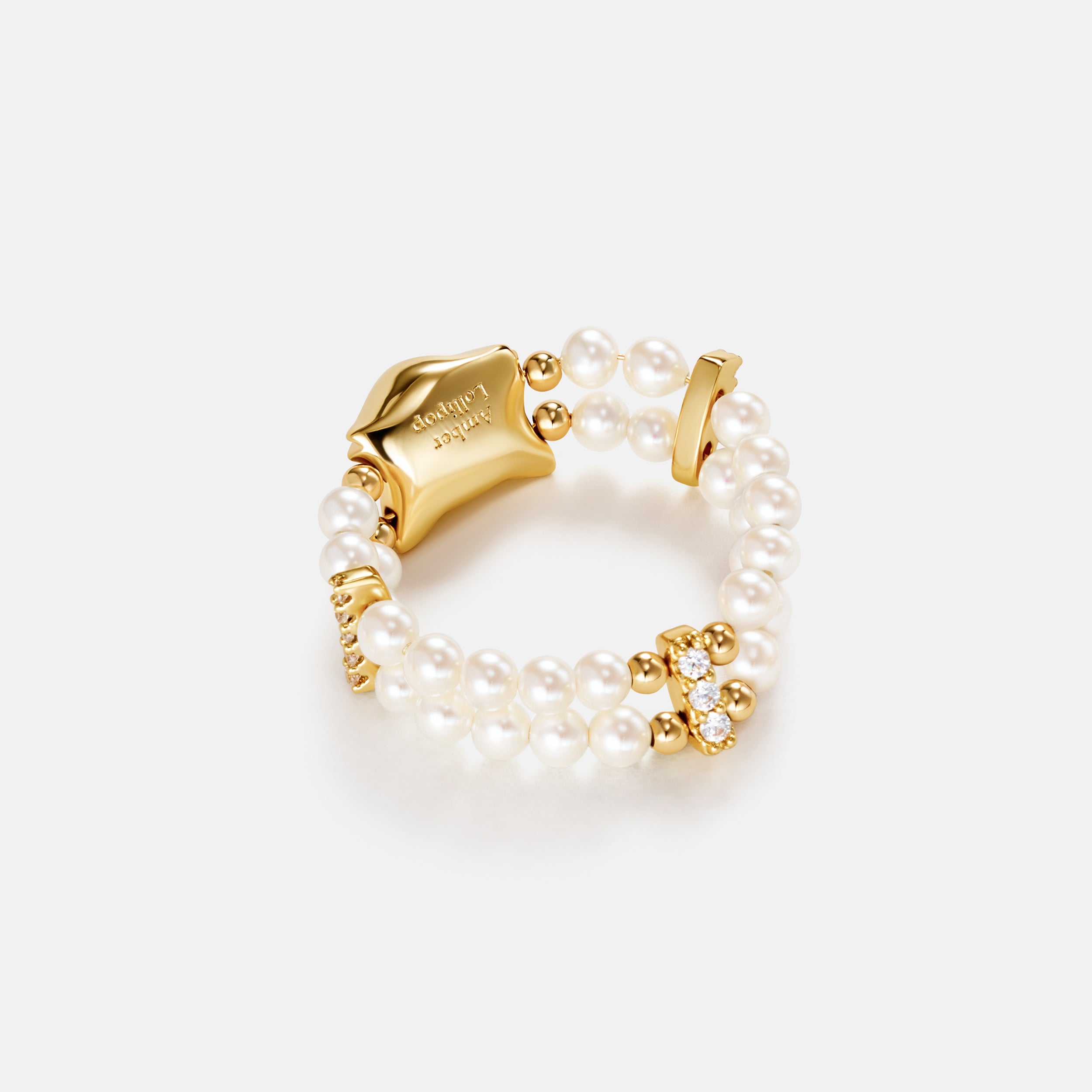 Cat Pearl Beaded Ring