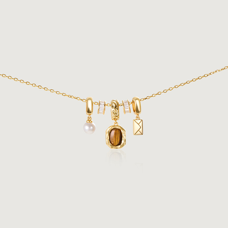 Tiger’s Eye Charm Necklace