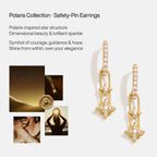 Celestial Star Paperclip Drop Earrings