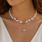 Lucky Heart Pearl Necklace