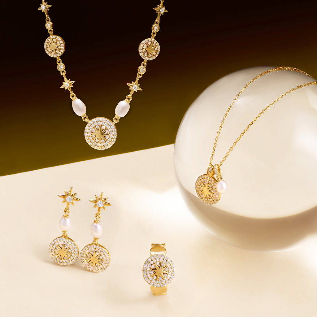 Celestial Star CZ Pendant Necklace