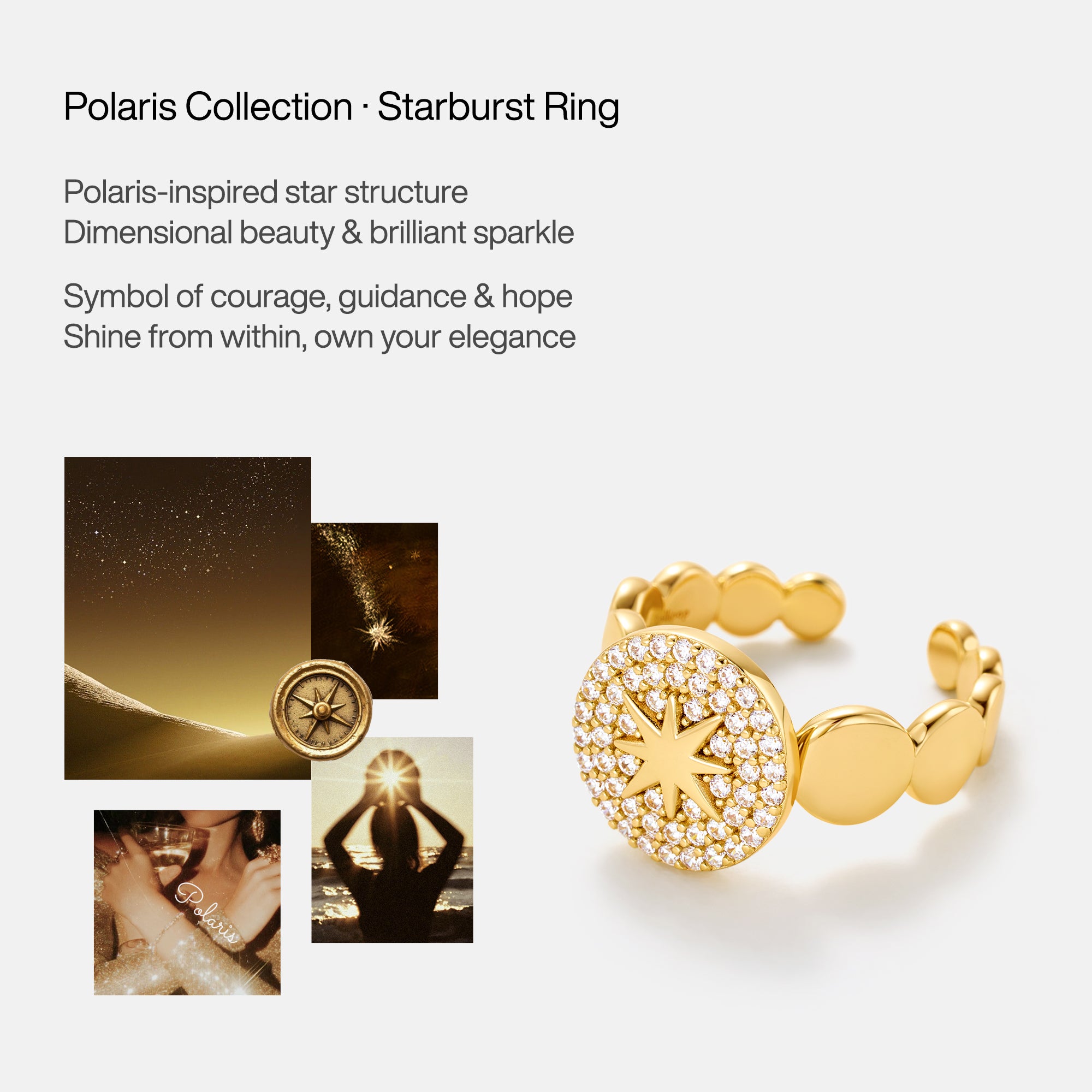 Celestial Star Open Ring