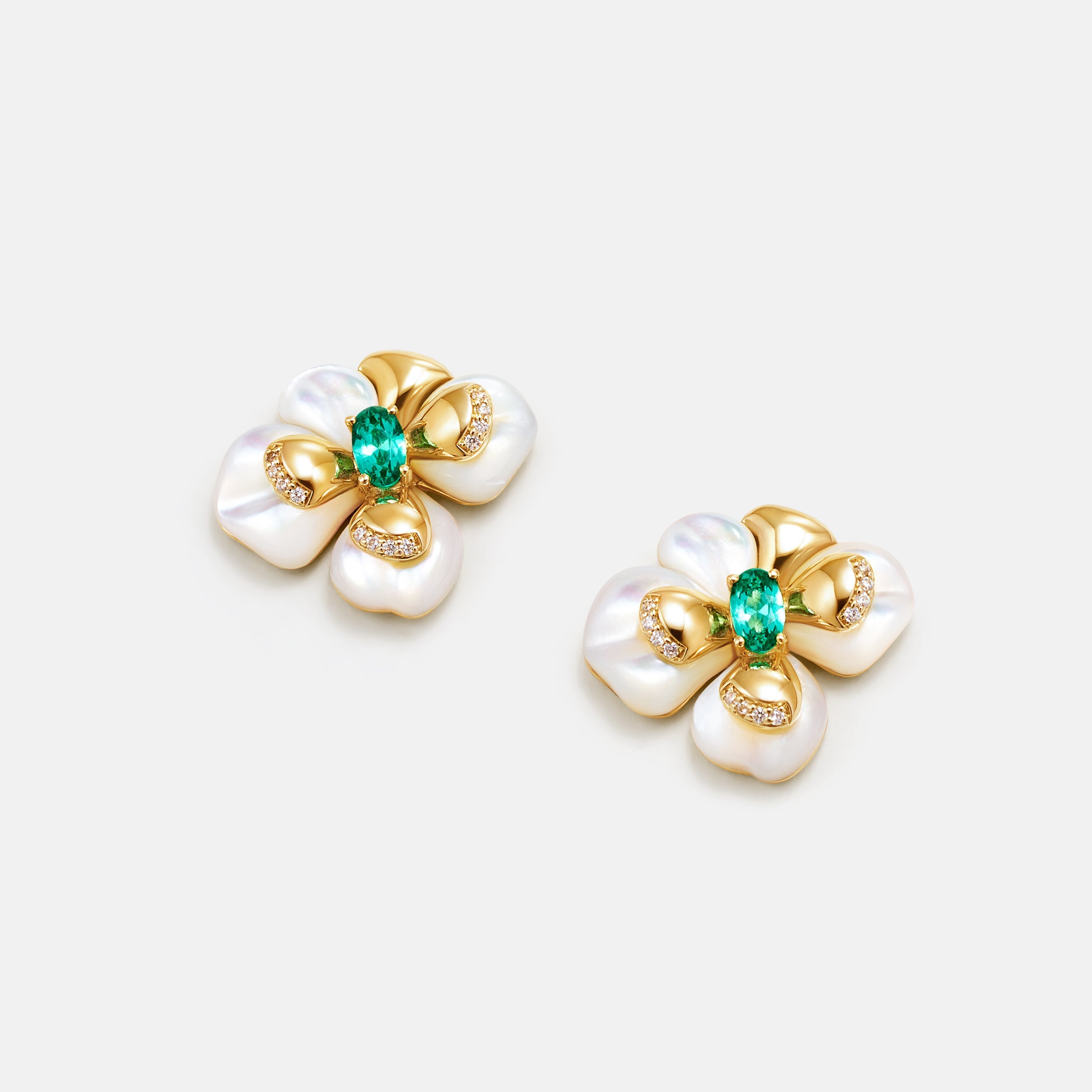 Chloris Pansy Earrings