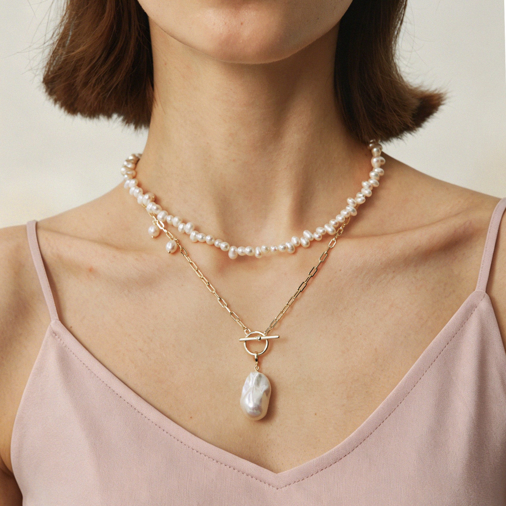 Breaking Dawn Baroque Pearl Necklace