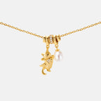 Dancing Cat Pearl Necklace