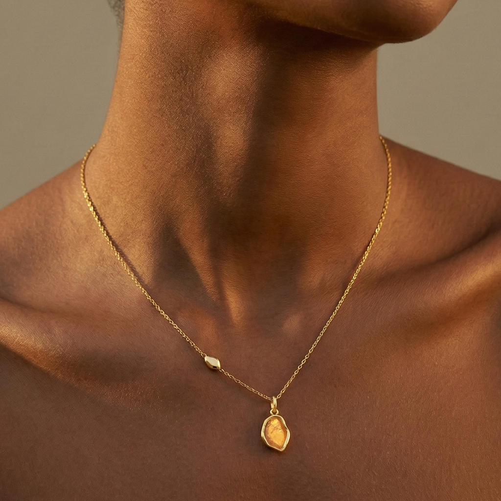 Raw Citrine Necklace