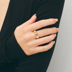 Cat Pearl Beaded Ring