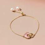 Blush Heart Rose Quartz Adjustable Bracelet