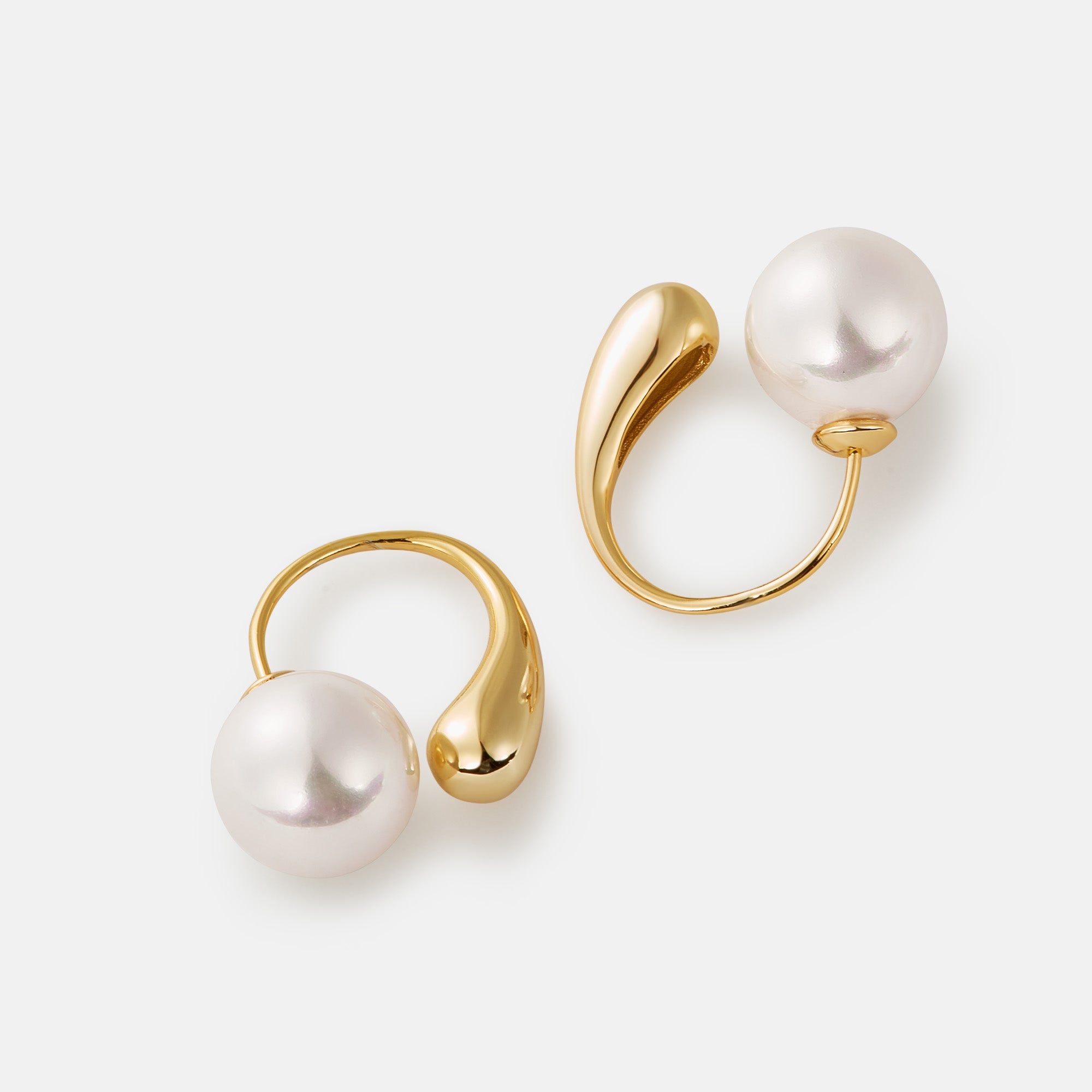 Semicircle Pearl Earrings