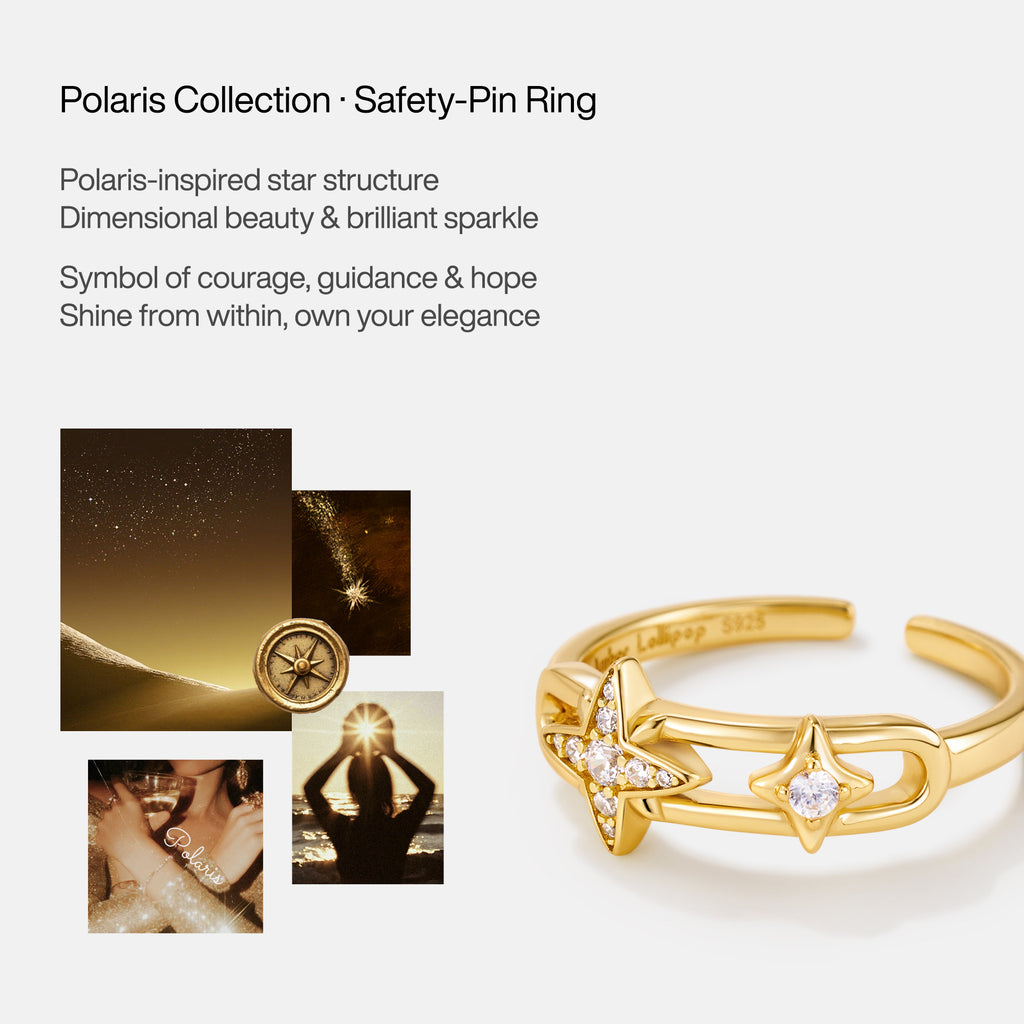 Celestial Star Paperclip Ring