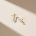 Floriography Pearl Asymmetric Drop Earrings