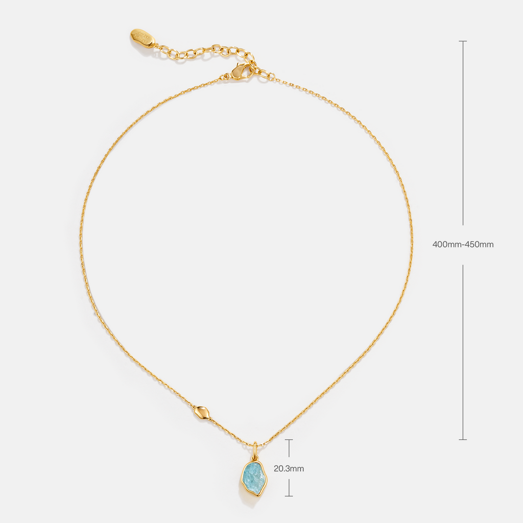 Raw Aquamarine Necklace