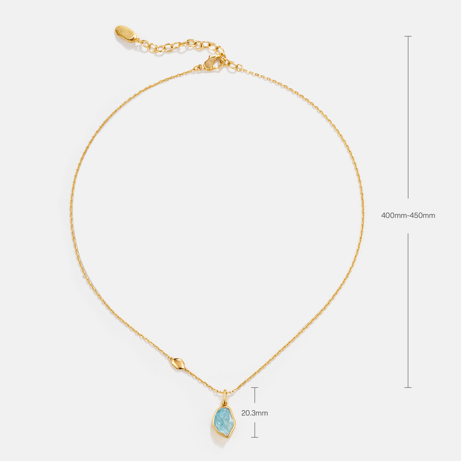 Raw Aquamarine Necklace