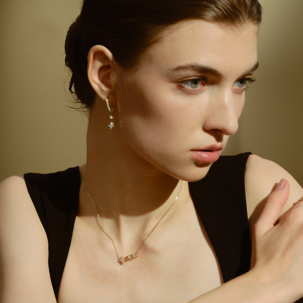 Celestial Star Paperclip Necklace