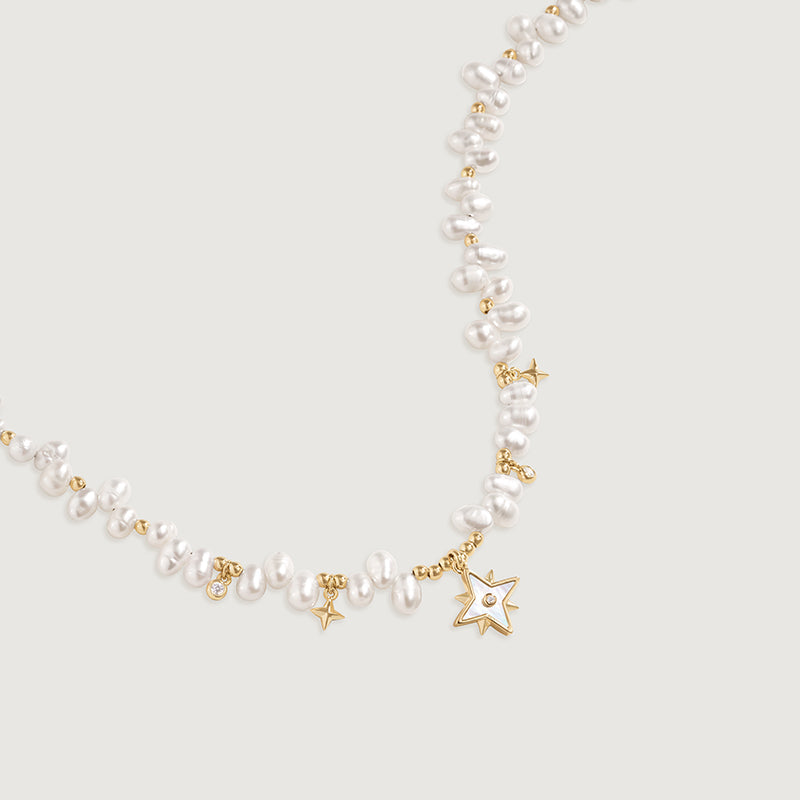 Radiant Star Pearl Necklace
