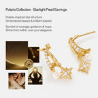 Celestial Crescent Pearl Earrings