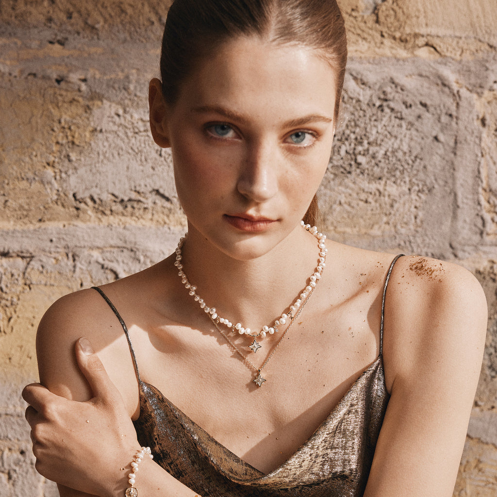 Radiant Star Pearl Necklace