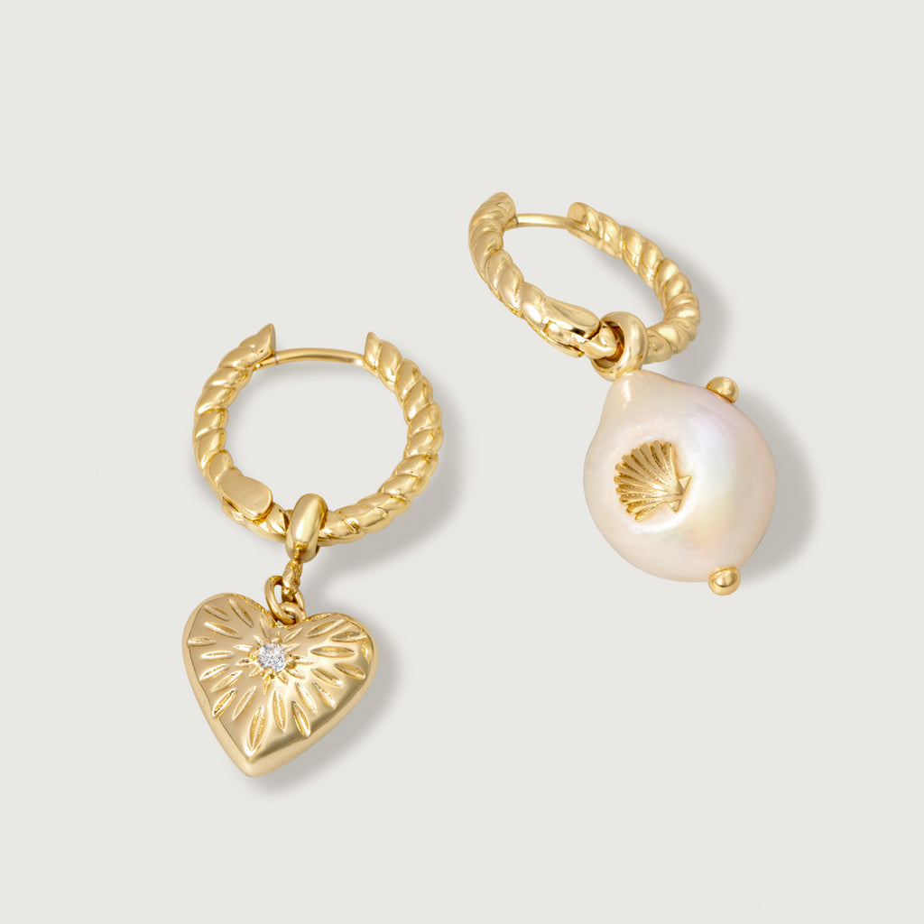 Love Baroque Pearl Hoop Earring