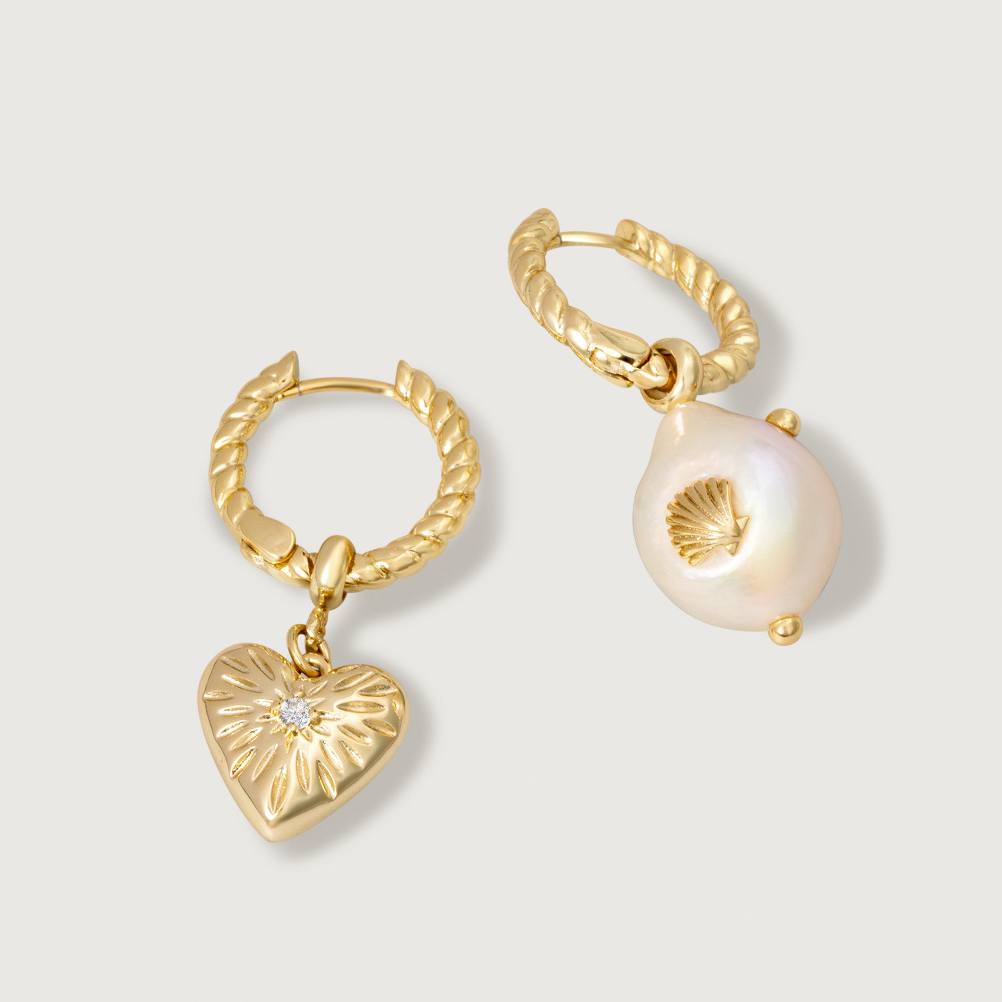 Love Baroque Pearl Hoop Earring