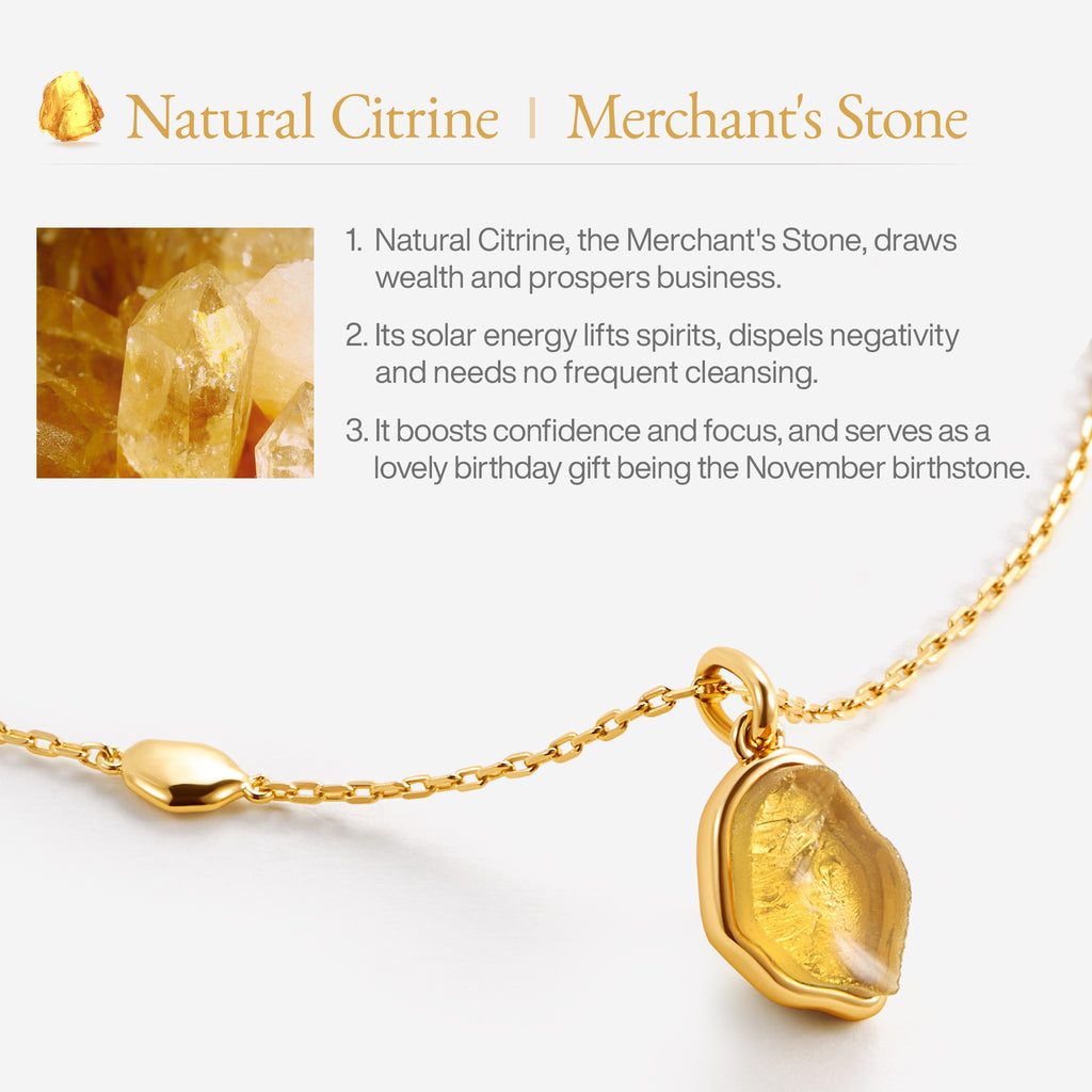 Raw Citrine Necklace