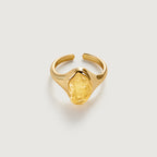 Raw Citrine Open Ring